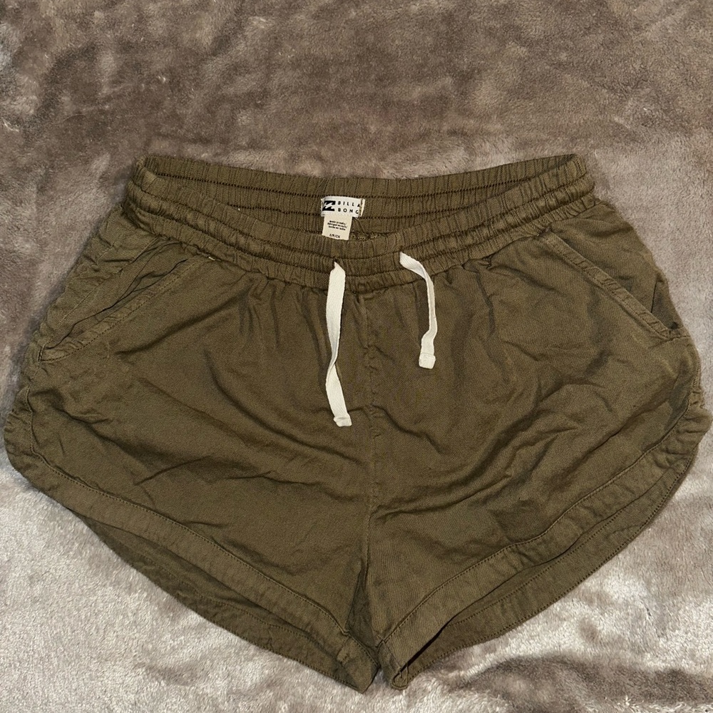 Billabong Olive Drawstring Shorts